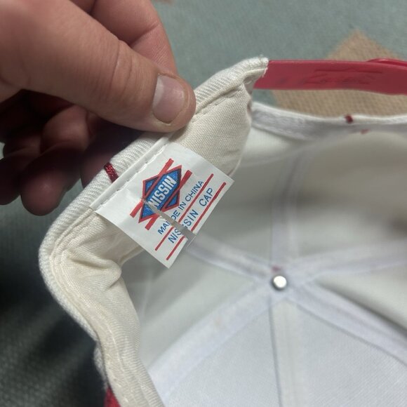 Vintage 90s SnapBack hat cap Myrtle Beach South Carolina red white adjustable - Picture 7 of 8